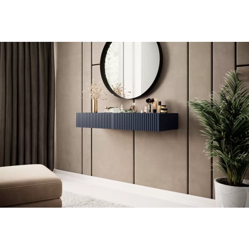 Wisząca konsola / toaletka Nicole 100 cm z szufladami - granat - Limitowana oferta